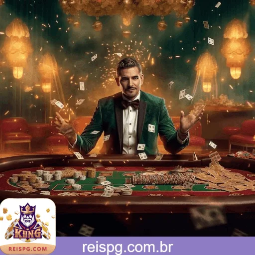 Imagem ilustrativa mostrando a plataforma ReisPG com variedade de jogos online e provedores populares.